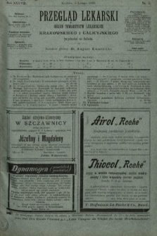Przegląd Lekarski : organ Towarzystw Lekarskich Krakowskiego i Galicyjskiego. 1899, nr 5
