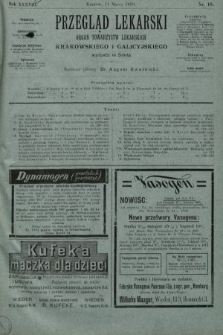 Przegląd Lekarski : organ Towarzystw Lekarskich Krakowskiego i Galicyjskiego. 1899, nr 10