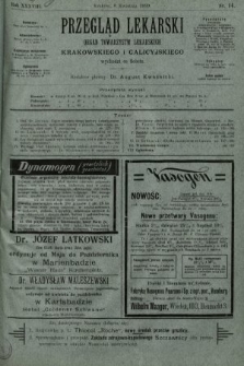 Przegląd Lekarski : organ Towarzystw Lekarskich Krakowskiego i Galicyjskiego. 1899, nr 14