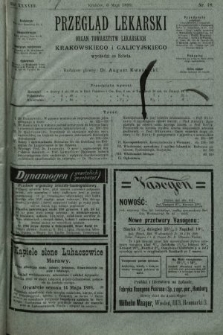 Przegląd Lekarski : organ Towarzystw Lekarskich Krakowskiego i Galicyjskiego. 1899, nr 18