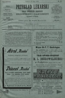Przegląd Lekarski : organ Towarzystw Lekarskich Krakowskiego i Galicyjskiego. 1899, nr 21