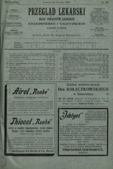 Przegląd Lekarski : organ Towarzystw Lekarskich Krakowskiego i Galicyjskiego. 1899, nr 25
