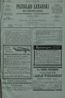 Przegląd Lekarski : organ Towarzystw Lekarskich Krakowskiego i Galicyjskiego. 1899, nr 26
