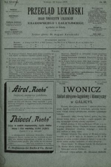 Przegląd Lekarski : organ Towarzystw Lekarskich Krakowskiego i Galicyjskiego. 1899, nr 29