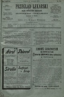 Przegląd Lekarski : organ Towarzystw Lekarskich Krakowskiego i Galicyjskiego. 1899, nr 45