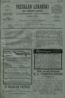 Przegląd Lekarski : organ Towarzystw Lekarskich Krakowskiego i Galicyjskiego. 1899, nr 48