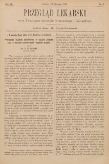 Przegląd Lekarski : organ Towarzystw Lekarskich Krakowskiego, Lwowskiego i Galicyjskiego. 1901, nr 3