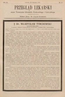 Przegląd Lekarski : organ Towarzystw Lekarskich Krakowskiego, Lwowskiego i Galicyjskiego. 1901, nr 4