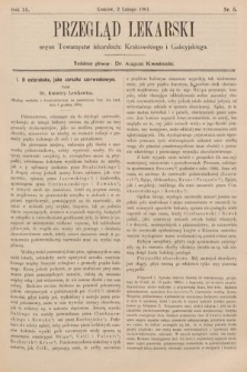 Przegląd Lekarski : organ Towarzystw Lekarskich Krakowskiego, Lwowskiego i Galicyjskiego. 1901, nr 5