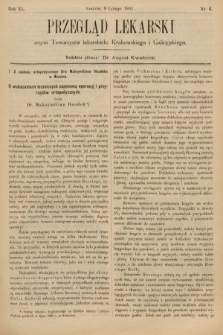 Przegląd Lekarski : organ Towarzystw Lekarskich Krakowskiego, Lwowskiego i Galicyjskiego. 1901, nr 6