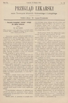 Przegląd Lekarski : organ Towarzystw Lekarskich Krakowskiego, Lwowskiego i Galicyjskiego. 1901, nr 11