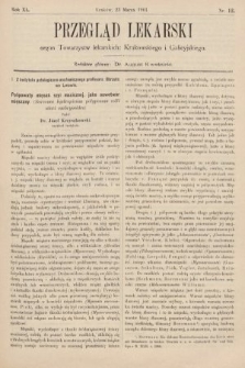 Przegląd Lekarski : organ Towarzystw Lekarskich Krakowskiego, Lwowskiego i Galicyjskiego. 1901, nr 12