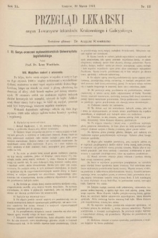 Przegląd Lekarski : organ Towarzystw Lekarskich Krakowskiego, Lwowskiego i Galicyjskiego. 1901, nr 13