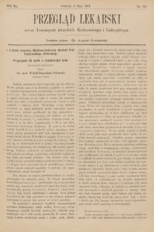 Przegląd Lekarski : organ Towarzystw Lekarskich Krakowskiego, Lwowskiego i Galicyjskiego. 1901, nr 18