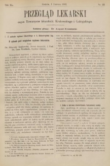 Przegląd Lekarski : organ Towarzystw Lekarskich Krakowskiego, Lwowskiego i Galicyjskiego. 1901, nr 22