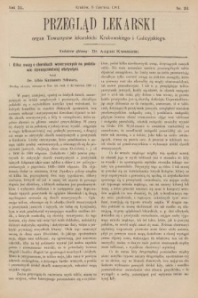 Przegląd Lekarski : organ Towarzystw Lekarskich Krakowskiego, Lwowskiego i Galicyjskiego. 1901, nr 23