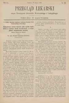 Przegląd Lekarski : organ Towarzystw Lekarskich Krakowskiego, Lwowskiego i Galicyjskiego. 1901, nr 29