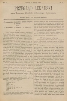 Przegląd Lekarski : organ Towarzystw Lekarskich Krakowskiego, Lwowskiego i Galicyjskiego. 1901, nr 35