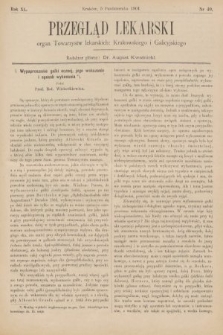 Przegląd Lekarski : organ Towarzystw Lekarskich Krakowskiego, Lwowskiego i Galicyjskiego. 1901, nr 40