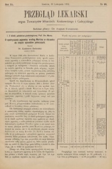 Przegląd Lekarski : organ Towarzystw Lekarskich Krakowskiego, Lwowskiego i Galicyjskiego. 1901, nr 48