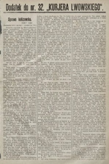 Dodatek do nr. 32 „Kurjera Lwowskiego”. 1889