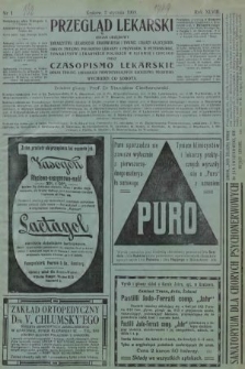 Przegląd Lekarski oraz Czasopismo Lekarskie. 1909, nr 1