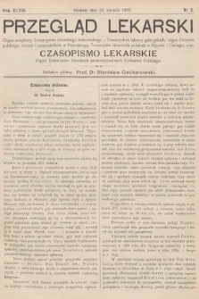 Przegląd Lekarski oraz Czasopismo Lekarskie. 1909, nr 3
