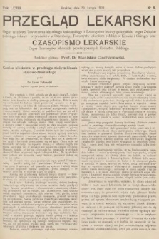 Przegląd Lekarski oraz Czasopismo Lekarskie. 1909, nr 8