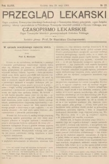 Przegląd Lekarski oraz Czasopismo Lekarskie. 1909, nr 22