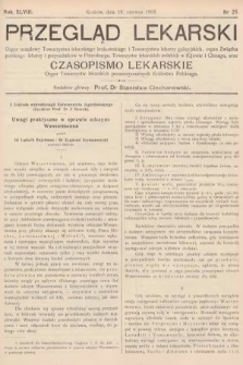 Przegląd Lekarski oraz Czasopismo Lekarskie. 1909, nr 25