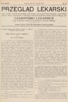 Przegląd Lekarski oraz Czasopismo Lekarskie. 1909, nr 26
