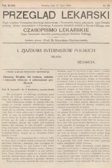 Przegląd Lekarski oraz Czasopismo Lekarskie. 1909, nr 29