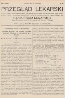 Przegląd Lekarski oraz Czasopismo Lekarskie. 1909, nr 31