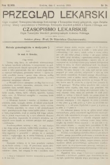 Przegląd Lekarski oraz Czasopismo Lekarskie. 1909, nr 36