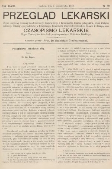 Przegląd Lekarski oraz Czasopismo Lekarskie. 1909, nr 40