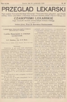 Przegląd Lekarski oraz Czasopismo Lekarskie. 1909, nr 42