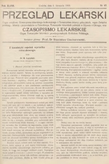 Przegląd Lekarski oraz Czasopismo Lekarskie. 1909, nr 45