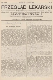 Przegląd Lekarski oraz Czasopismo Lekarskie. 1909, nr 49
