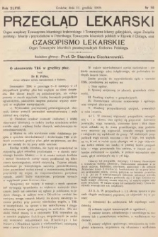 Przegląd Lekarski oraz Czasopismo Lekarskie. 1909, nr 50