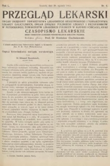 Przegląd Lekarski oraz Czasopismo Lekarskie. 1911, nr 4