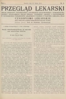 Przegląd Lekarski oraz Czasopismo Lekarskie. 1911, nr 6