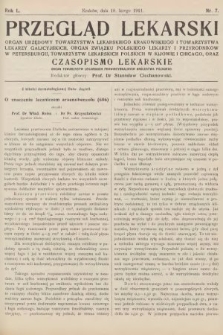Przegląd Lekarski oraz Czasopismo Lekarskie. 1911, nr 7