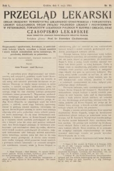 Przegląd Lekarski oraz Czasopismo Lekarskie. 1911, nr 18