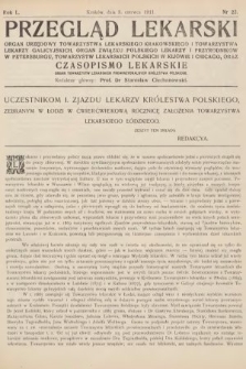 Przegląd Lekarski oraz Czasopismo Lekarskie. 1911, nr 22
