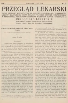 Przegląd Lekarski oraz Czasopismo Lekarskie. 1911, nr 26