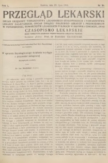 Przegląd Lekarski oraz Czasopismo Lekarskie. 1911, nr 30