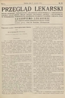Przegląd Lekarski oraz Czasopismo Lekarskie. 1911, nr 36
