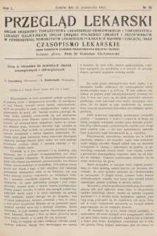 Przegląd Lekarski oraz Czasopismo Lekarskie. 1911, nr 41