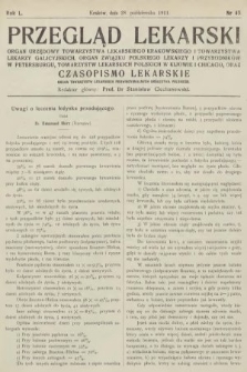 Przegląd Lekarski oraz Czasopismo Lekarskie. 1911, nr 43