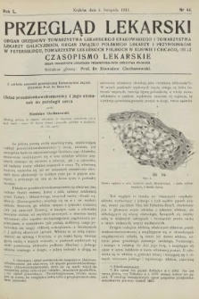 Przegląd Lekarski oraz Czasopismo Lekarskie. 1911, nr 44